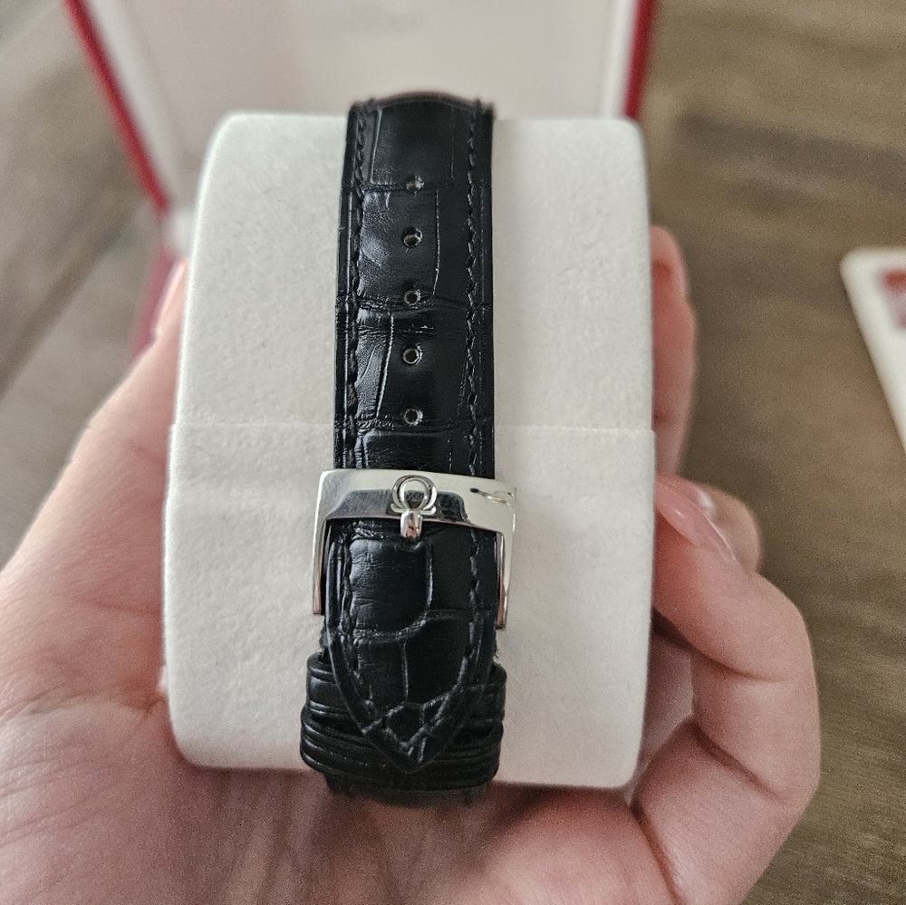 Omega Men's DE VILLE Steel Alligator Strap Watch - Picture 3 of 11